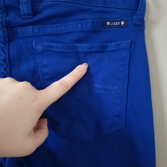 Lucky Brand Charlie Skinny Electric Blue Jeans - Picture 11 of 15
